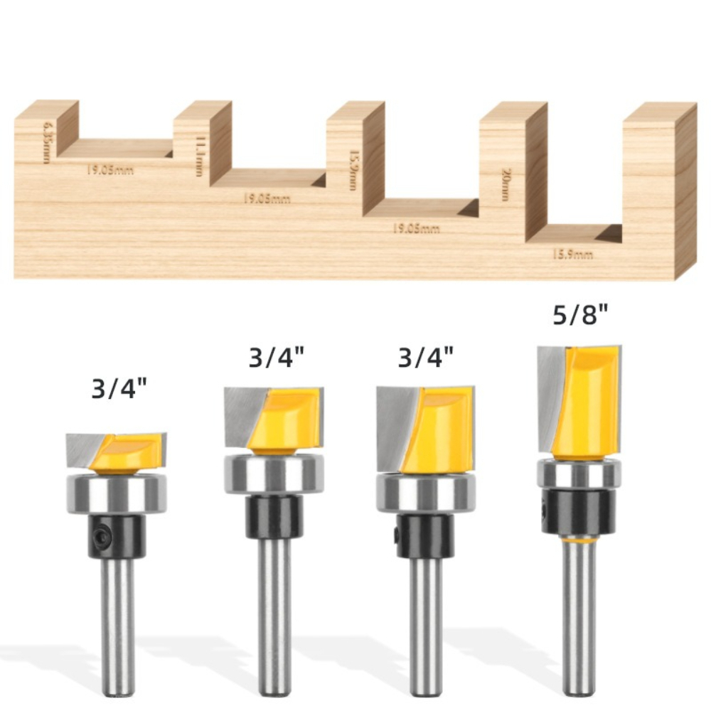 ดอกเราเตอร์แบบฟลัชทริม ขนาด 1/ - Woodworking Templates บทวิจารณ์และราคา