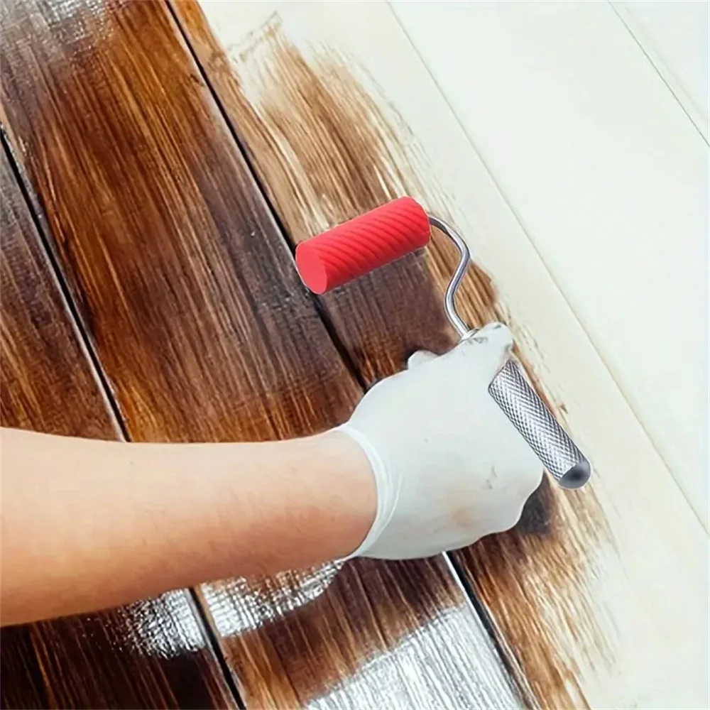 ลูกกลิ้งซิลิโคนพร้อมถาด ขนาด 1 - Woodworking Glue Roller บทวิจารณ์และราคา