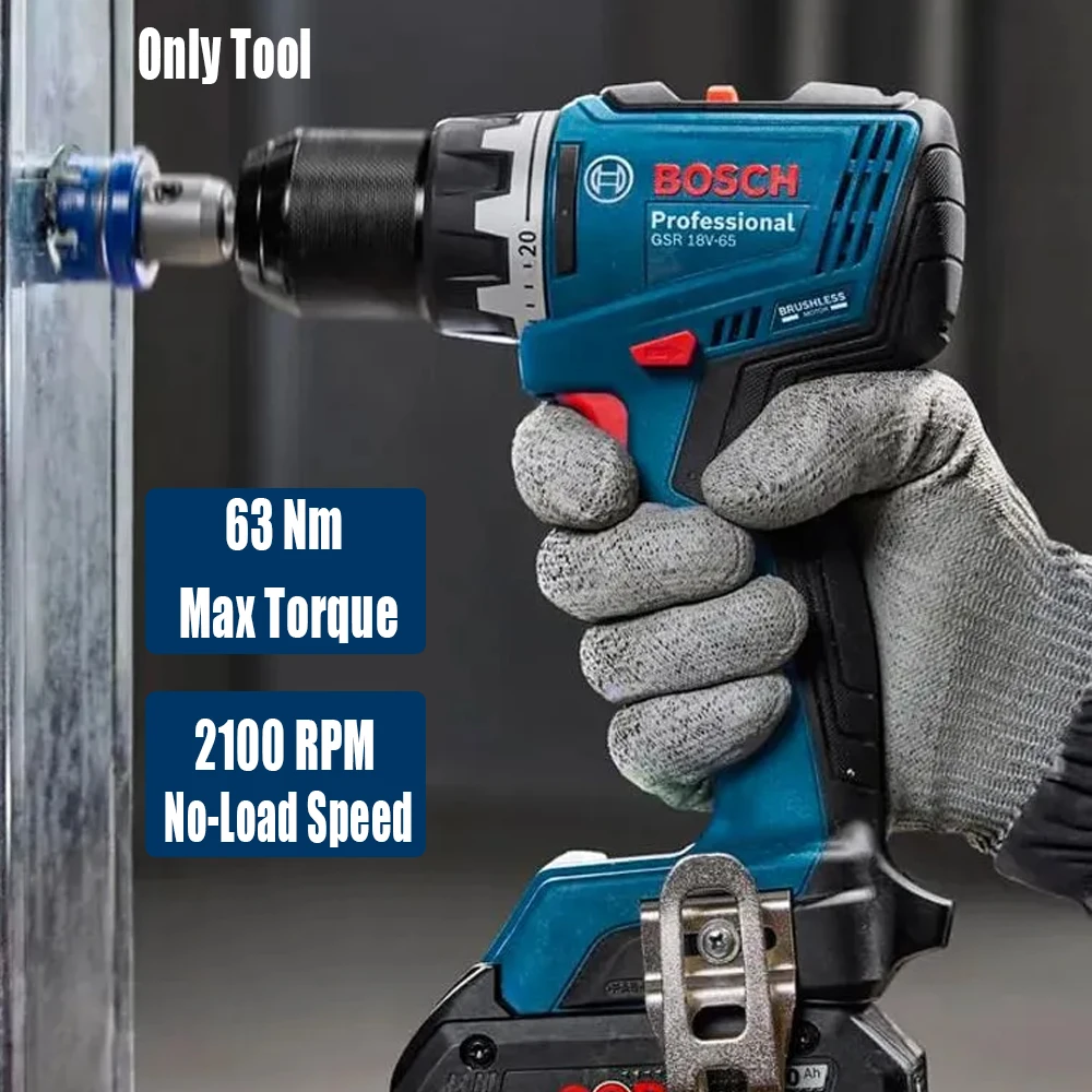 บ๊อช GSR 18V-65 สว่านไฟฟ้าไร้แ - Woodworking Drill บทวิจารณ์และราคา
