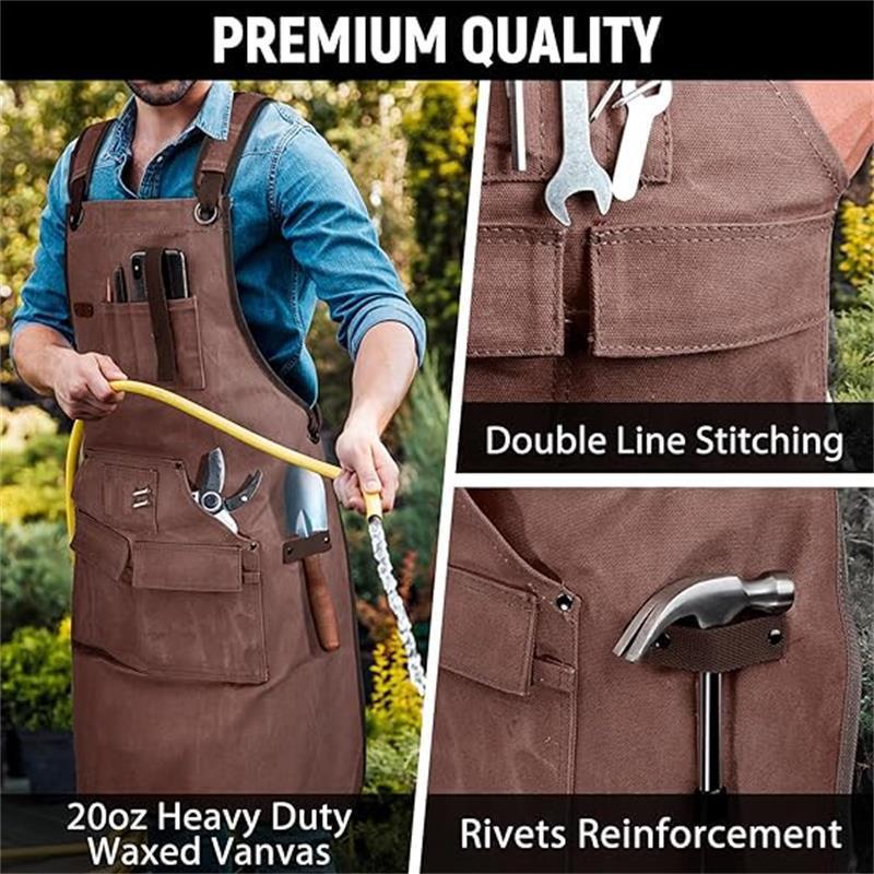 ผ้ากันเปื้อนงานไม้พร้อมสายรัดไ - Woodworking Apron บทวิจารณ์และราคา