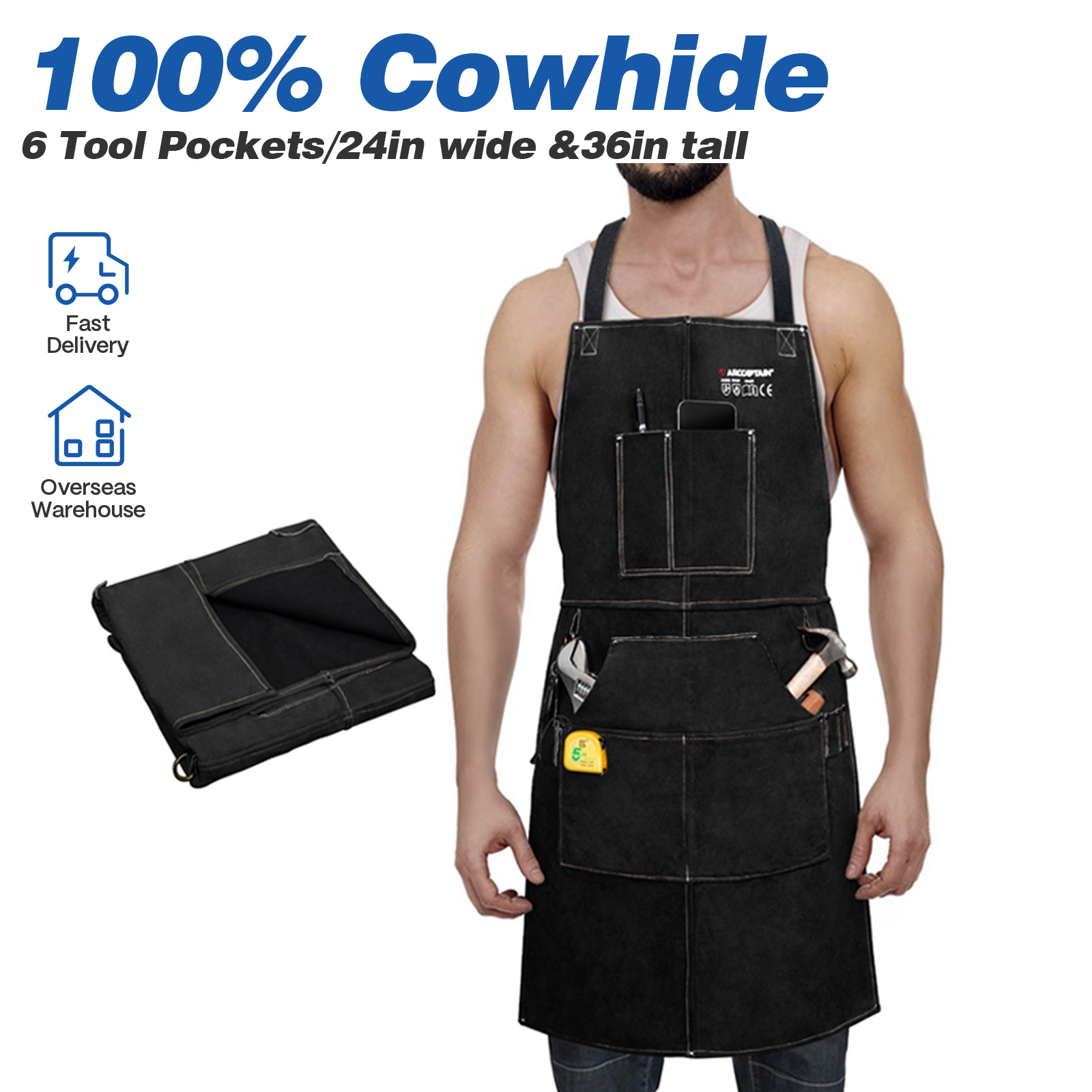 ARCCAPTAIN หนังเชื่อมผ้ากันเปื - Woodworking Apron บทวิจารณ์และราคา