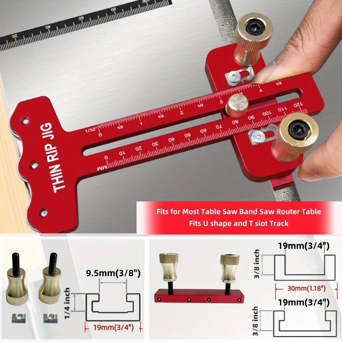 Thin Rip Table Saw Jig,3 รอก T - Woodworking Jigsaw บทวิจารณ์และราคา