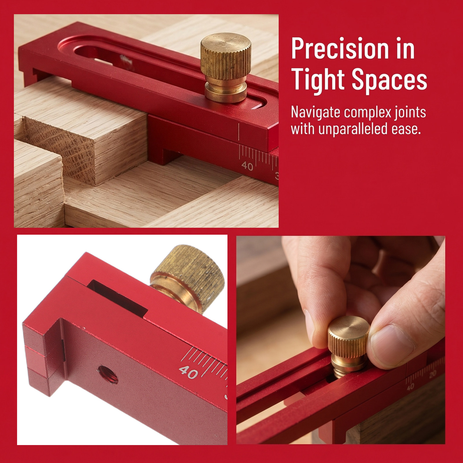ไม้บรรทัดวัดระยะงานไม้ 5-40 มม - Woodworking Joints บทวิจารณ์และราคา