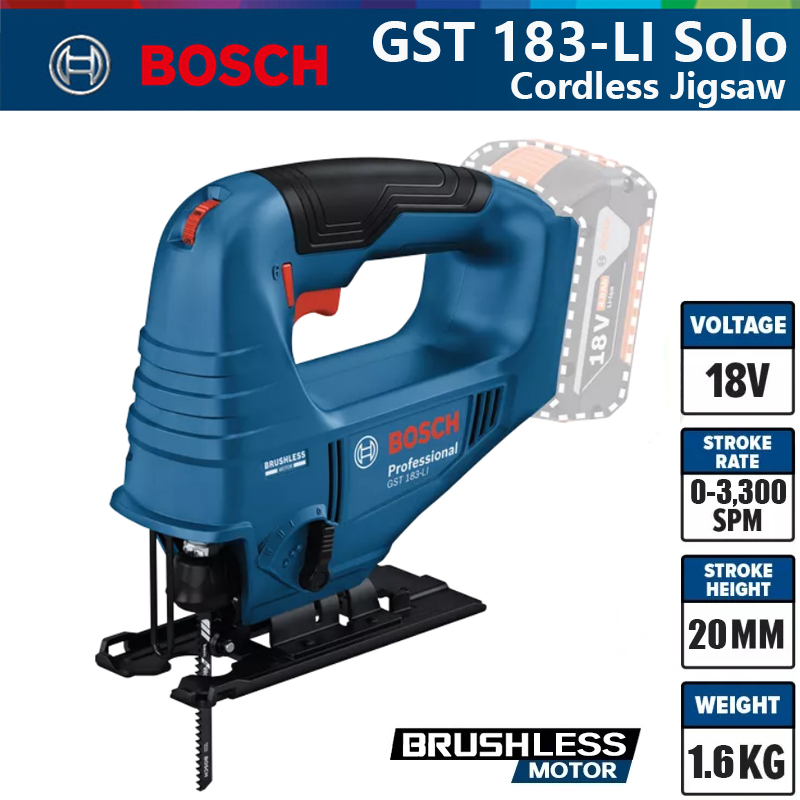 บ๊อช GST 183-LI เลื่อยจิ๊กซอว์ - Woodworking Saw บทวิจารณ์และราคา