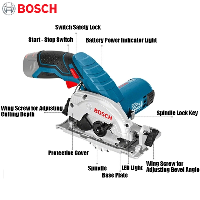 เลื่อยวงเดือนไฟฟ้า BOSCH GKS 1 - Woodworking Saw บทวิจารณ์และราคา