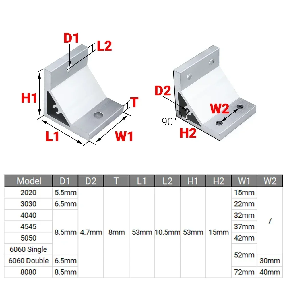 4 ชิ้น 90 องศามุมมุม 2020 3030 - Woodworking Joints บทวิจารณ์และราคา