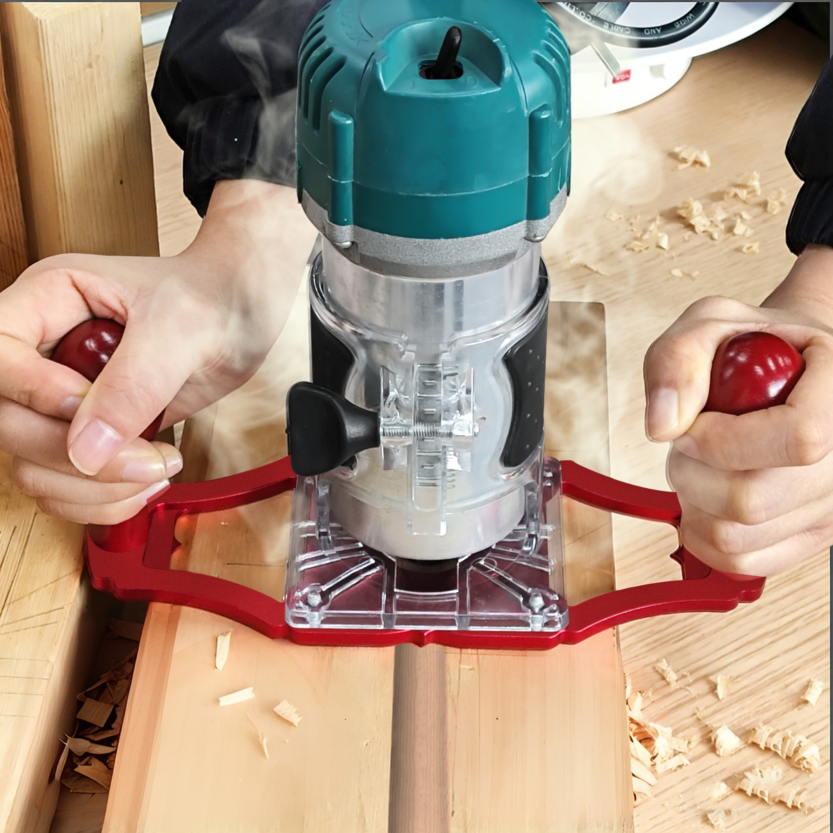 ฐานเราเตอร์พร้อมที่จับและตัวชี - Woodworking Router บทวิจารณ์และราคา