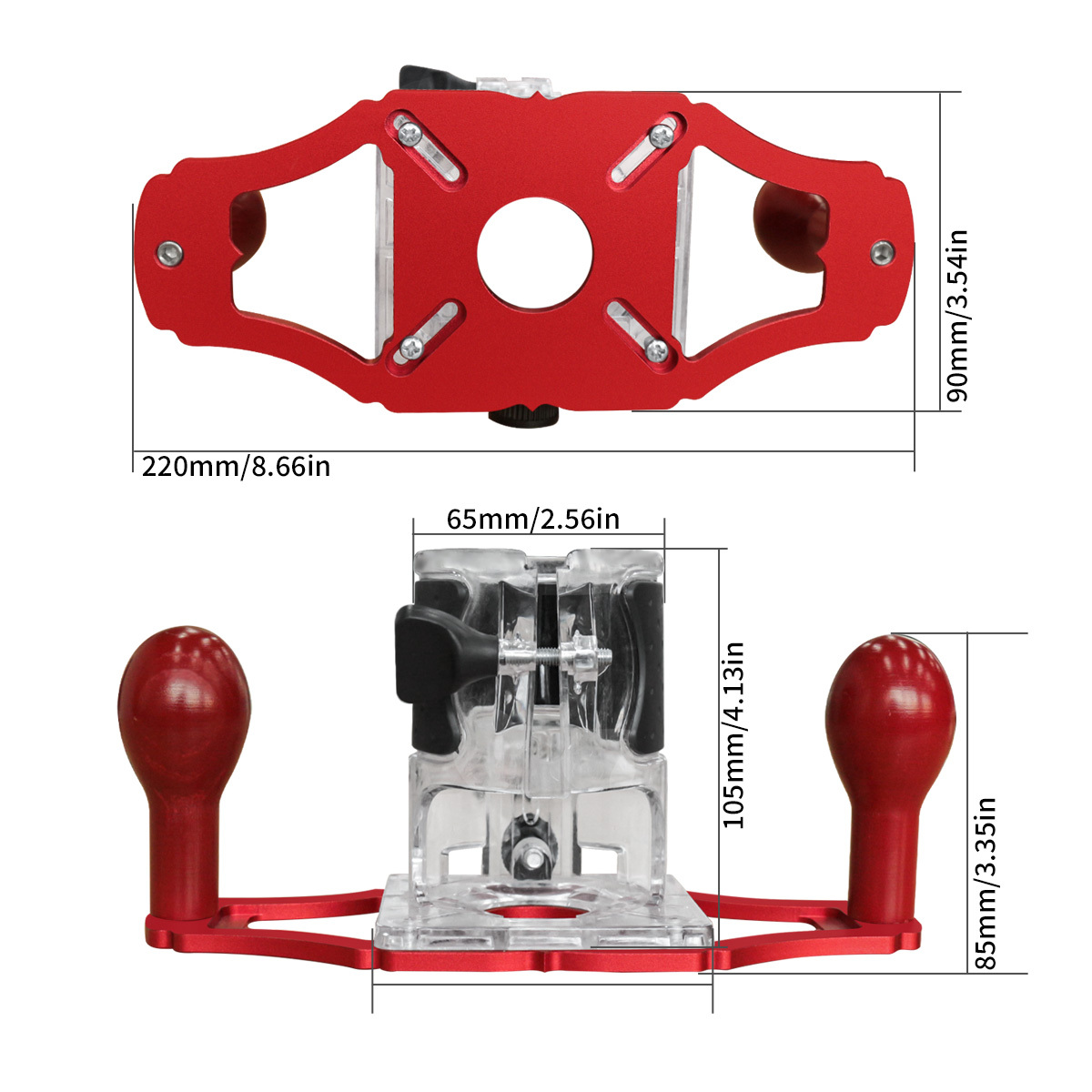 ฐานเราเตอร์พร้อมที่จับและตัวชี - Woodworking Router บทวิจารณ์และราคา