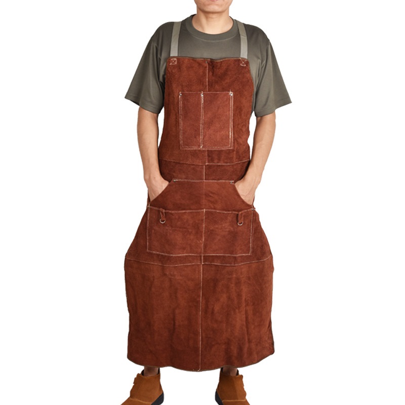 Cowhide ชุดเชื่อมผ้ากันเปื้อนล - Woodworking Apron บทวิจารณ์และราคา