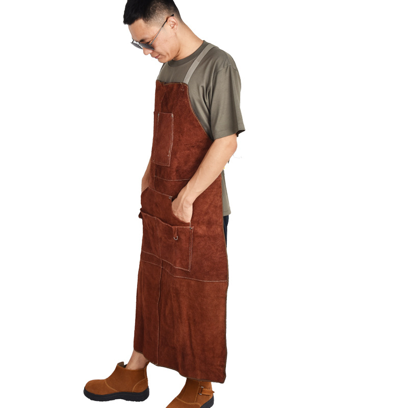 Cowhide ชุดเชื่อมผ้ากันเปื้อนล - Woodworking Apron บทวิจารณ์และราคา