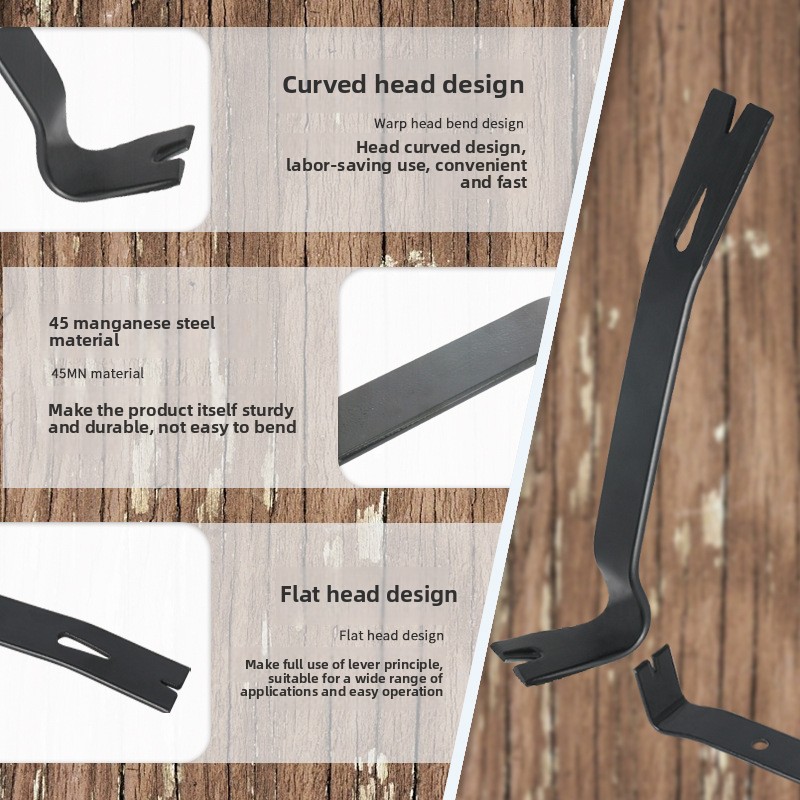 Crowbar เหล็กคาร์บอนสูงเล็บ PU - Woodworking Tool Stores บทวิจารณ์และราคา