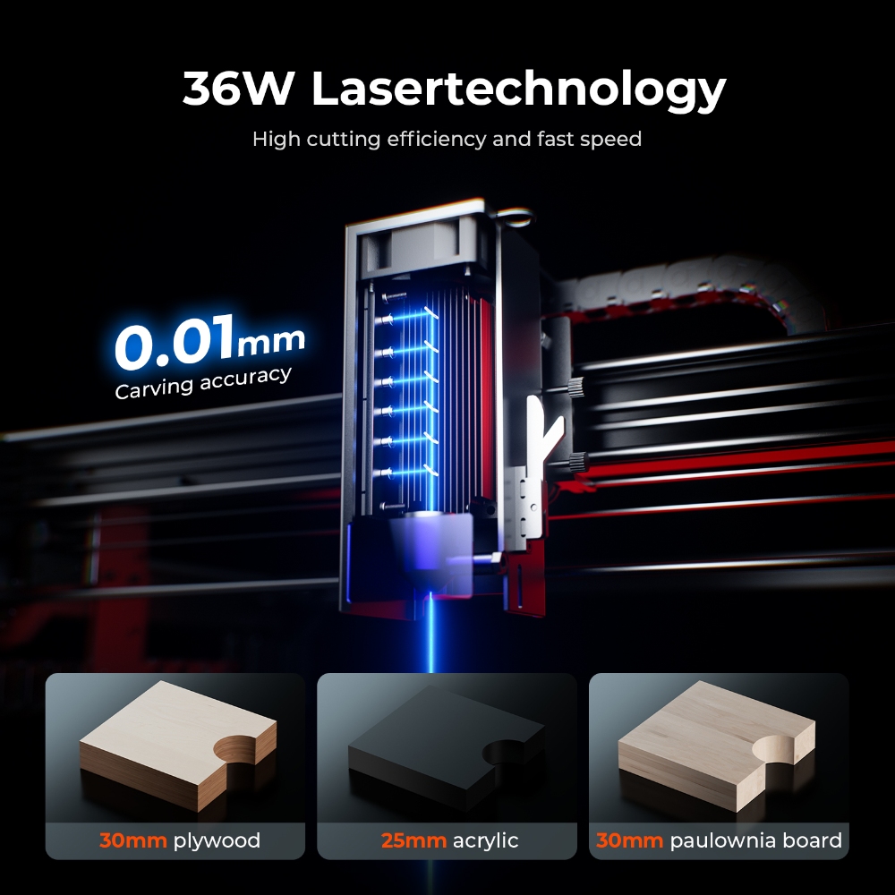 ACMER S2 PRO 36W/48W เครื่องแก - Woodworking Factory บทวิจารณ์และราคา