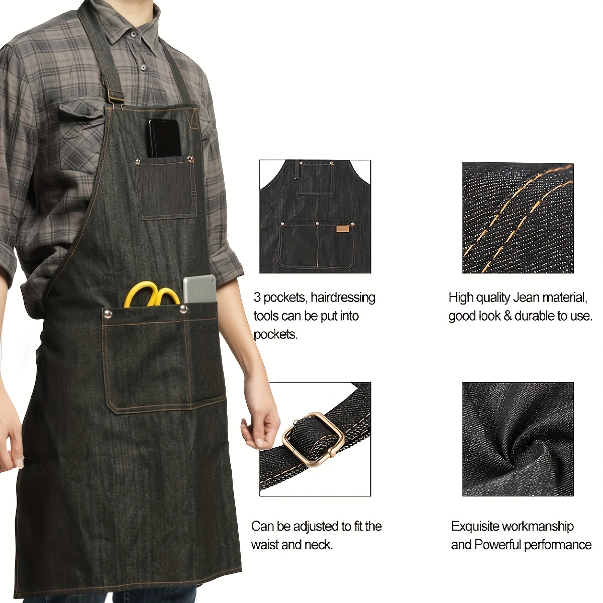 ผ้ากันเปื้อนเครื่องมือยีนส์น้ํ - Woodworking Apron บทวิจารณ์และราคา