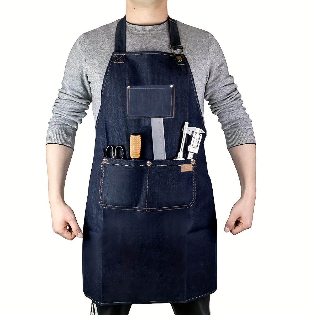 ผ้ากันเปื้อนเครื่องมือยีนส์น้ํ - Woodworking Apron บทวิจารณ์และราคา