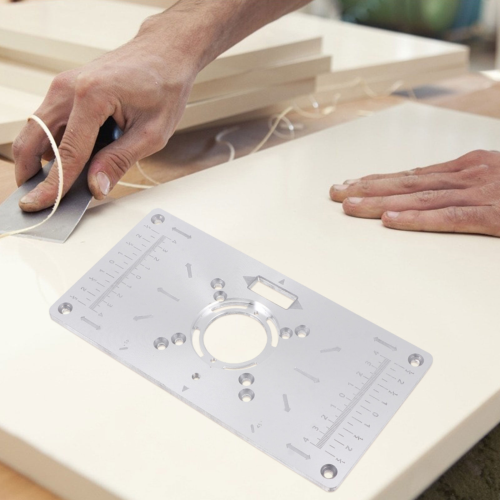ชุดแผ่นแทรกโต๊ะเราเตอร์ อลูมิเ - Woodworking Router บทวิจารณ์และราคา